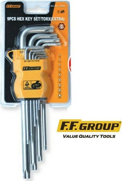 FFGroup σετ 9 κλειδιά τορξ με τρύπα Xlong CV