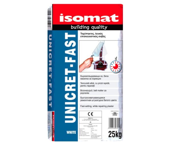 Isomat Unicret-Fast Ταχύπηκτος Λευκός Σοβάς 25kg