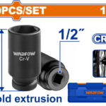 WADFOW ΣΕΤ ΚΑΡΥΔΑΚΙΑ ΑΕΡΟΣ ΜΑΥΡΑ ΕΞΑΓΩΝΑ ΜΑΚΡΙΑ 1/2" 10ΤΕΜ (WMS2D02)