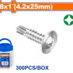 WADFOW ΛΑΜΑΡΙΝΟΒΙΔΑ ΑΥΤΟΔ/ΤΗ ΓΑΛΒ. WAFFER 8 X 1" / 4.2 Χ 25mm 300TEM ΣΕ ΠΛΑΣΤΙΚΟ ΒΑΖΑΚΙ (WXS3T13)