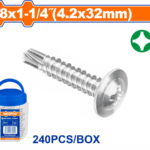 WADFOW ΛΑΜΑΡΙΝΟΒΙΔΑ ΑΥΤΟΔ/ΤΗ ΓΑΛΒ.WAFFER 8 X 1-1/4" / 4.2 Χ 32mm 240TEM ΣΕ ΠΛΑΣΤΙΚΟ ΒΑΖΑΚΙ (WXS3T14)