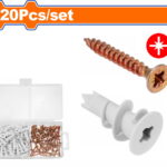 WADFOW ΣΕΤ ΒΙΔΕΣ + ΒΙΣΜΑΤΑ ΓΥΨΟΣΑΝΙΔΑΣ 120ΤΕΜ (WXT1B01)